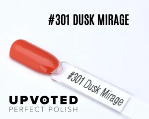 Capsule du vernis semi-permanent NailPerfect Upvoted #301 Dusk Mirage, orange chaud et lumineux.
