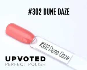 Capsule du vernis semi-permanent NailPerfect Upvoted #302 Dune Daze, corail doux et sable rosé.