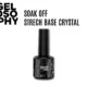 Flacon 7 ml de la base soak-off transparente Gelosophy Stretch Base Crystal Astonishing Nails, effet lissant et fortifiant.