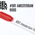 Capsule du vernis semi-permanent AstonishingNails Gelosophy #001 Amesterdam Rood, un rouge vif intense et brillant.