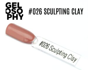 Capsule du vernis semi-permanent AstonishingNails Gelosophy #026 Sculpting Clay, un brun rosé doux et raffiné.