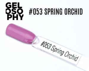 Capsule du vernis semi-permanent AstonishingNails Gelosophy #053 Spring Orchid, un rose orchidée vif et brillant.