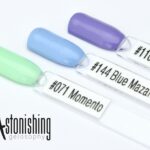 AstonishingNails Gelosophy #071 Momento #110 Wilted Lavender #144 Blue Mazarine Blue vernis permanent