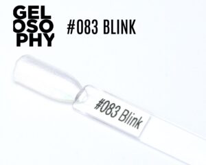 Capsule du vernis semi-permanent AstonishingNails Gelosophy #083 Blink, un blanc nacré scintillant aux reflets subtils