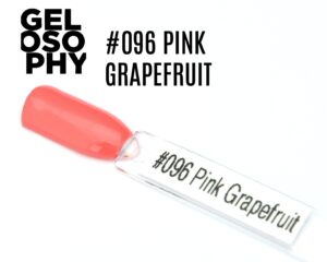 Capsule du vernis semi-permanent AstonishingNails Gelosophy #096 Pink Grapefruit, un rose pamplemousse doux et lumineux.