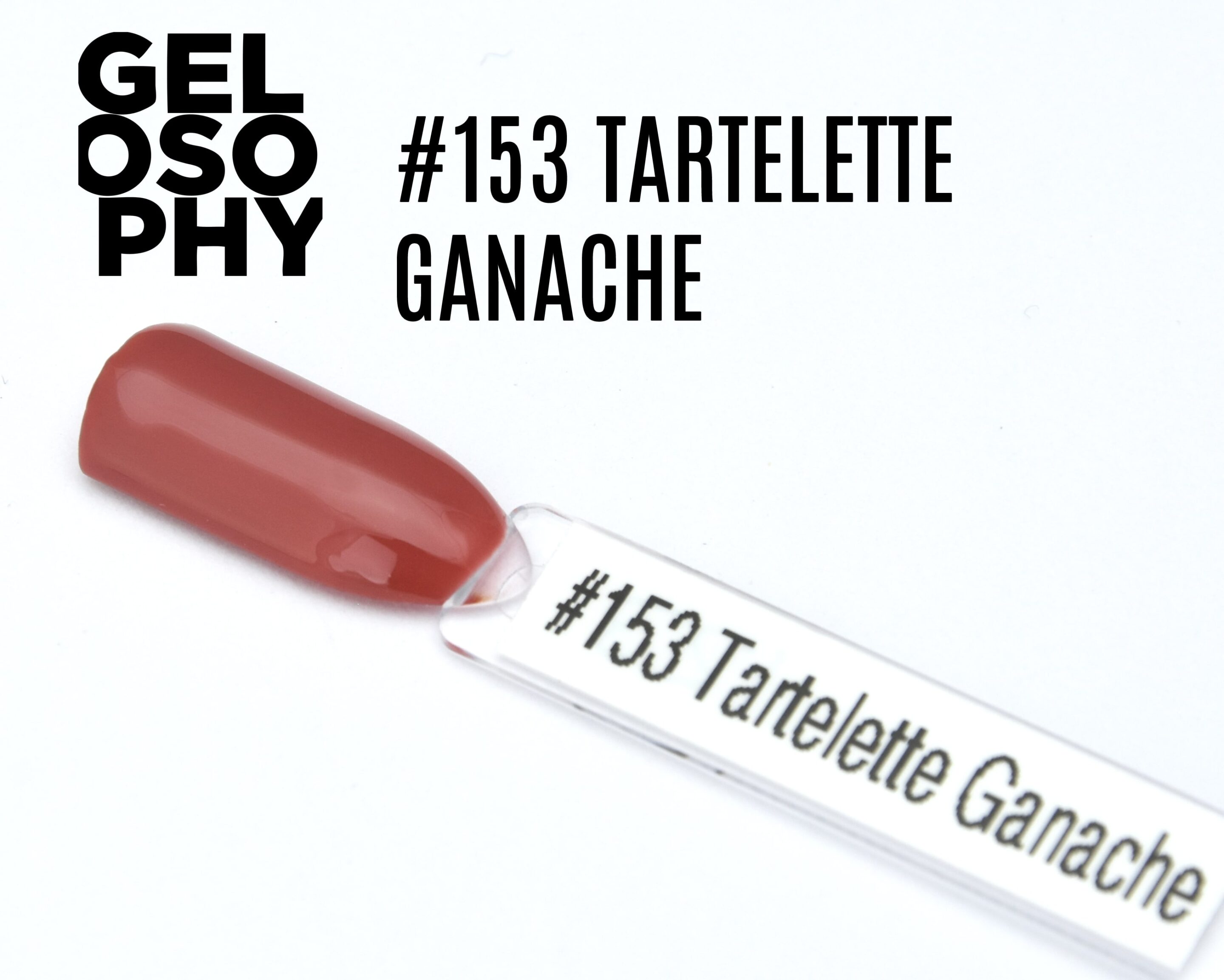 apsule du vernis semi-permanent AstonishingNails Gelosophy #153 Tartelette Ganache, un brun rosé chaud et brillant.