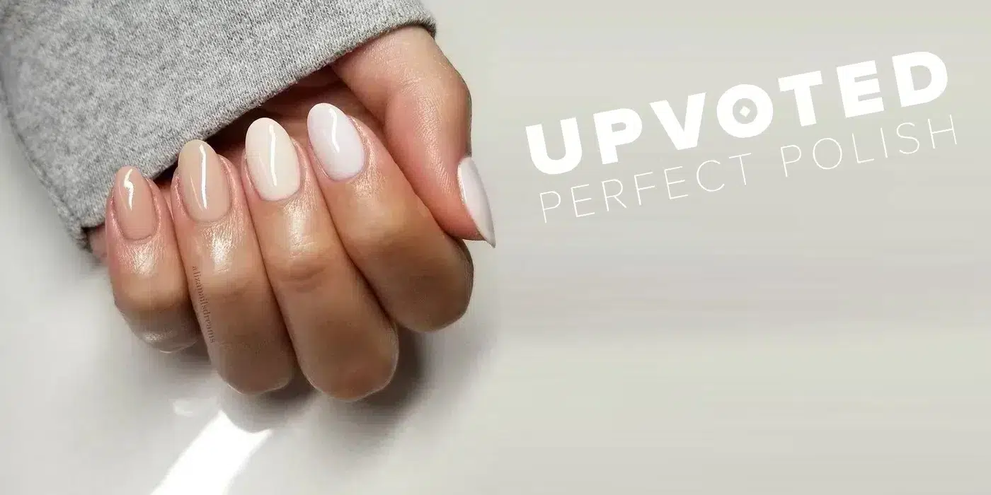 Manucure tendance nude élégante : cinq teintes NailPerfect Upvoted #213 Light Rose, #214 Morning Dew, #215 Adam & Eve, #216 Almost Naked, #217 Flower Garden sur ongles naturels