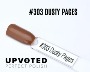 Capsule du vernis semi-permanent NailPerfect Upvoted #303 Dusty Pages, un brun taupe doux, naturel et élégant