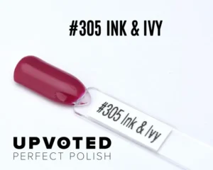 Capsule du vernis semi-permanent NailPerfect Upvoted #305 Ink & Ivy, un rose framboise intense et élégant.