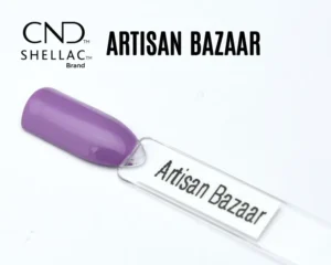 Capsule du vernis semi-permanent CND™ Shellac Artisan Bazaar, violet lavande lumineux au fini brillant et crémeux.