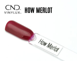Capsule du vernis CND™ VINYLUX™ How Merlot, un bordeaux profond au fini brillant opaque, avec un léger voile nacré pour un rendu intense et élégant.