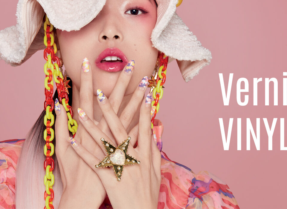 Manucure artistique avec vernis longue tenue CND Vinylux aux couleurs tendance, brillance professionnelle sans lampe UV