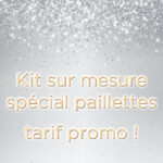 Kit vernis pailleté personnalisé spécial fêtes avec effet scintillant violet, offre promotionnelle sur vernis glitter professionnels