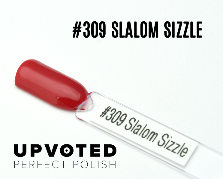 NailPerfect Upvoted #309 Slalom Sizzle – Vernis semi-permanent rouge pur classique Capsule du vernis semi-permanent NailPerfect Upvoted #309 Slalom Sizzle, un rouge pur classique d’hiver.