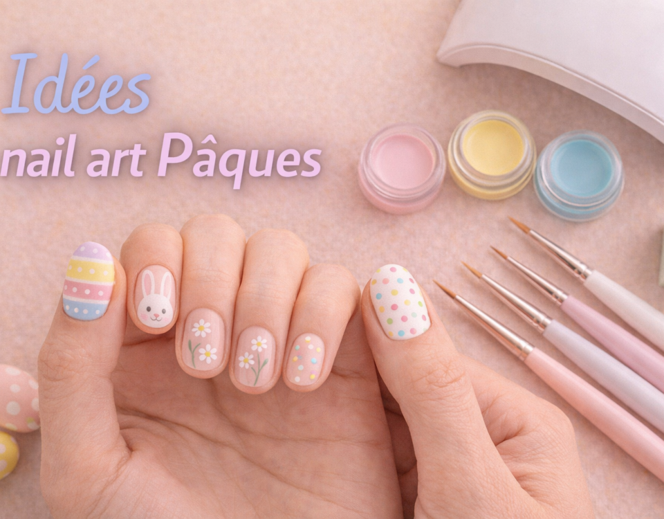 nail art paques idees ongles pastel lapin fleurs oeufs design printemps vernis pastel