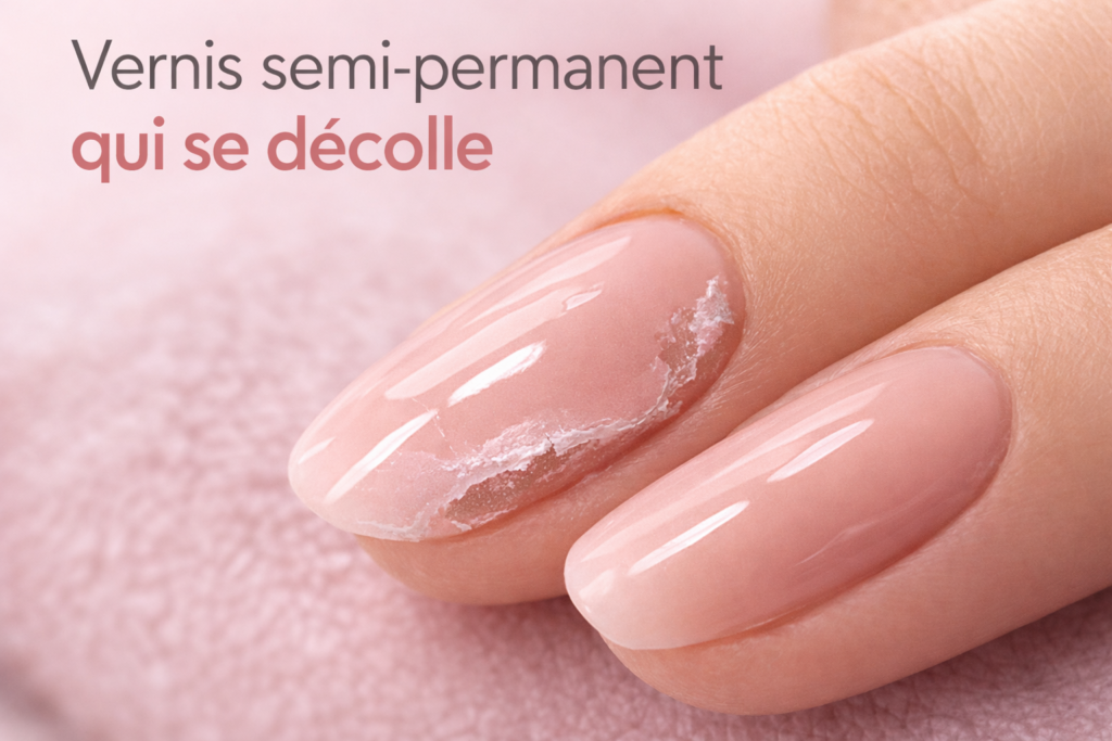 vernis semi permanent qui se décolle au bord de l’ongle et près des cuticules