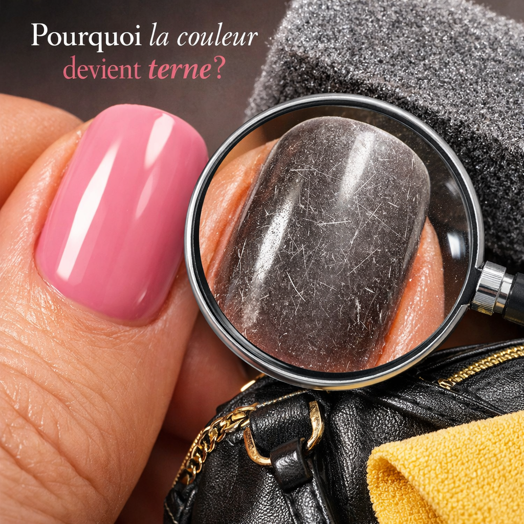 vernis semi permanent terne micro rayures top coat usé perte brillance ongles