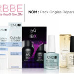 Pack soins ongles réparés avec IBX Duo, CND Cuticle Eraser, Solar Oil et RescueRxx pour renforcer les ongles mous, dédoublés et cassants