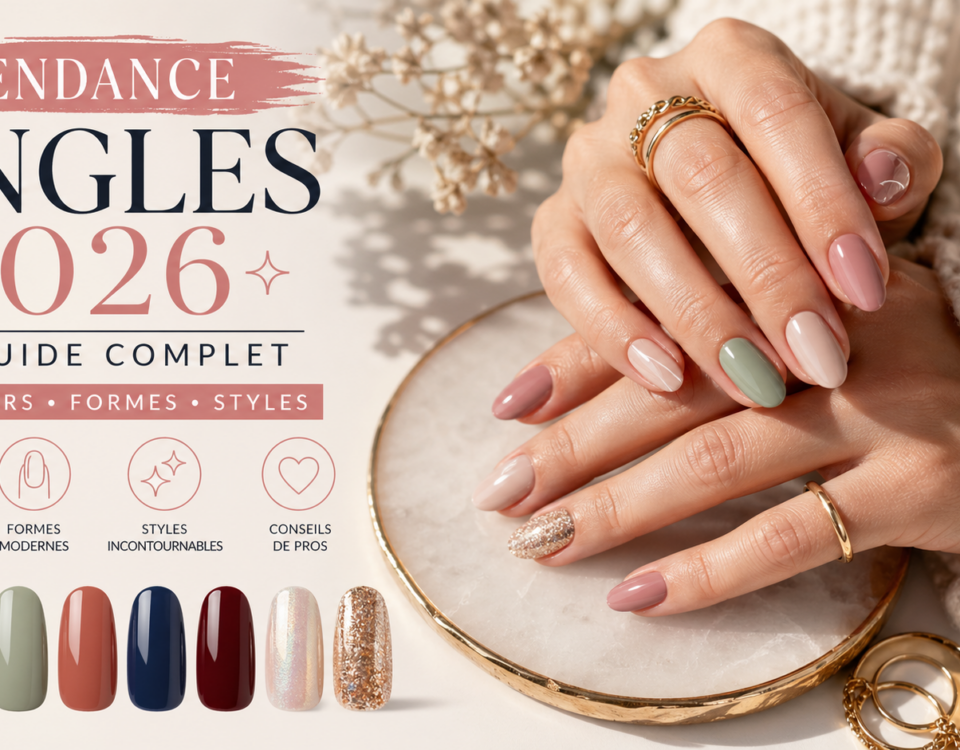 tendance ongles 2026 manucure couleurs nude vert sauge brun chocolat formes squoval amande courte nail art minimaliste glazed jelly nails