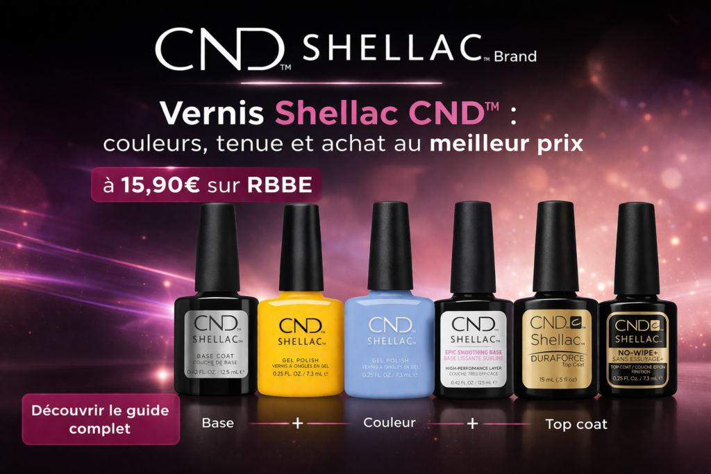 CND Shellac base coat couleurs et top coat système de vernis semi-permanent professionnel