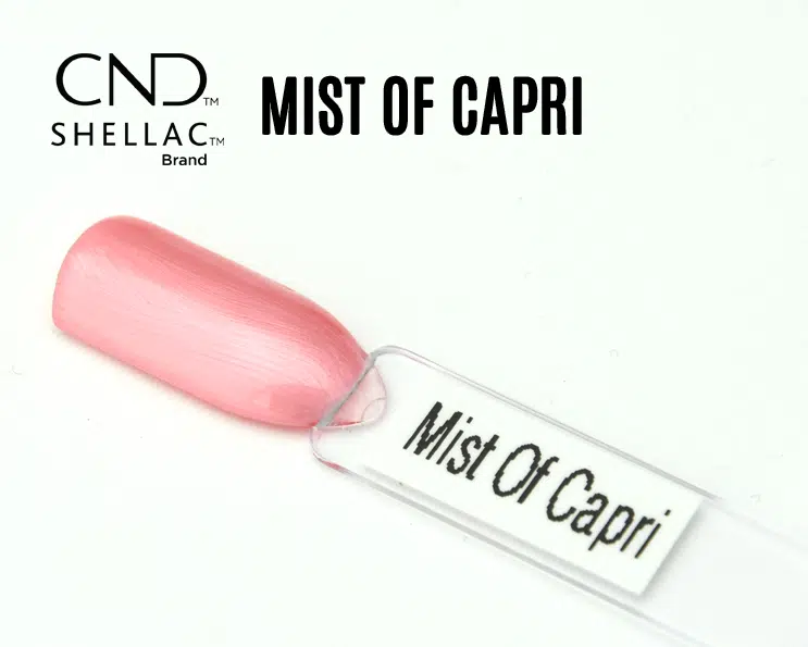 CND Shellac Mist Of Capri 12,5 ml vernis semi-permanent rose corail nacré