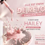 NailPerfect Rubber Base Hailey rose nude laiteux 15 ml à nouveau disponible chez RBBE
